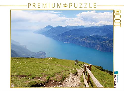 CALVENDO Puzzle Blick vom Monte Baldo auf den Gardasee 1000 Teile Puzzle quer | 1000 Teile Lege-Größe 64 x 48 cm Foto-Puzzle für glückliche Stunden von CALVENDO