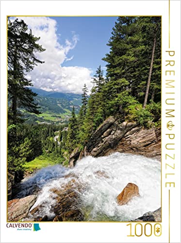 CALVENDO Puzzle Blick von der Schettkanzel am Krimmler Wasserfall (Österreich) 1000 Teile Puzzle hoch | 1000 Teile Lege-Größe 48 x 64 cm Foto-Puzzle für glückliche Stunden von CALVENDO