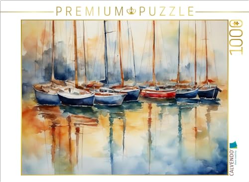 CALVENDO Puzzle Boote im Hafen | 1000 Teile Lege-Größe 64 x 48 cm Foto-Puzzle für glückliche Stunden von CALVENDO