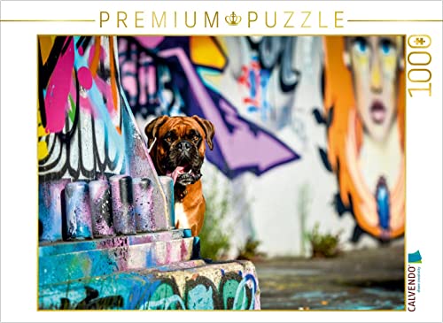 CALVENDO Puzzle Boxer an Einer Graffitywand 1000 Teile Puzzle quer | 1000 Teile Lege-Größe 64 x 48 cm Foto-Puzzle für glückliche Stunden CALVENDO Puzzle Boxer an Einer Graffitywand 1000 Teile Puzzle quer | 1000 Teile Lege-Größe 64 x 48 cm Foto-Puzzle für glückliche Stunden von CALVENDO