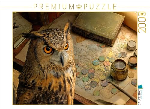 CALVENDO Puzzle Brettspiel Eule | 2000 Teile Lege-Größe 90 x 67 cm Foto-Puzzle für glückliche Stunden von CALVENDO