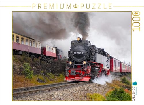 CALVENDO Puzzle Brockenbahn Zugkreuzung am Haltepunkt Goetheweg 1000 Teile Lege-Größe 64 x 48 cm Foto-Puzzle Bild von Michael Bromm von CALVENDO