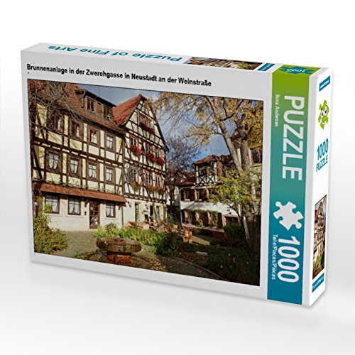 CALVENDO Puzzle Brunnenanlage in der Zwerchgasse in Neustadt an der Weinstraße 1000 Teile Puzzle quer | Lege-Größe cm Foto-Puzzle für glückliche Stunden von CALVENDO