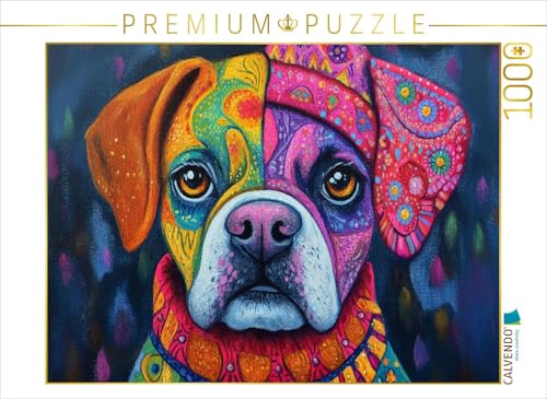 CALVENDO Puzzle Bunter Boxer | 1000 Teile Lege-Größe 64 x 48 cm Foto-Puzzle für glückliche Stunden von CALVENDO