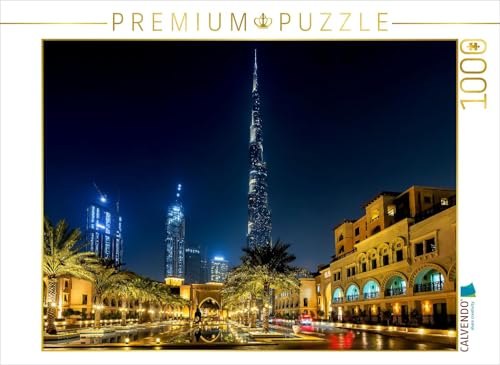 CALVENDO Puzzle Burj Khalifa zur blauen Stunde - Dubai | 1000 Teile Lege-Größe 64 x 48 cm Foto-Puzzle für glückliche Stunden von CALVENDO