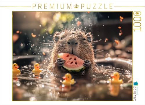 CALVENDO Puzzle Capybaras sind wie Kalender ohne Montag | 1000 Teile Lege-Größe 64 x 48 cm Foto-Puzzle für glückliche Stunden von CALVENDO