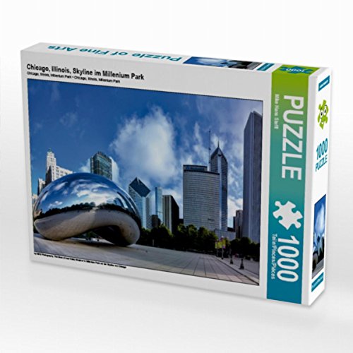 CALVENDO Puzzle Chicago, Illinois, Skyline im Millenium Park 1000 Teile Lege-Größe 64 x 48 cm Foto-Puzzle Bild von Mike Hans Steffl von CALVENDO