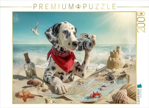 CALVENDO Puzzle Dalmatiner Hund auf Schatzsuche am Strand mit Karte und Kamera | 2000 Teile Lege-Größe 90 x 67 cm Foto-Puzzle für glückliche Stunden CALVENDO Puzzle Dalmatiner Hund auf Schatzsuche am Strand mit Karte und Kamera | 2000 Teile Lege-Größe 90 x 67 cm Foto-Puzzle für glückliche Stunden von CALVENDO