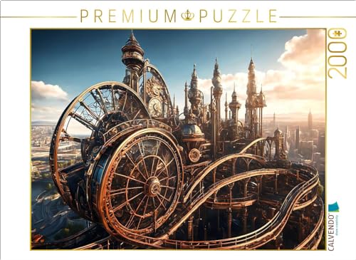 CALVENDO Puzzle Dampfgetriebene Achterbahn | 2000 Teile Lege-Größe 90 x 67 cm Foto-Puzzle für glückliche Stunden von CALVENDO