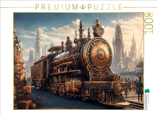 CALVENDO Puzzle Dampflock im Bahnhof | Lege-Größe cm Foto-Puzzle für glückliche Stunden von CALVENDO