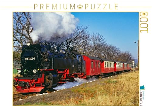 CALVENDO Puzzle Dampflok der Harzer Schmalspurbahnen 1991 am Hp Nordhausen Krimderode 1000 Teile Lege-Größe 64 x 48 cm Foto-Puzzle Bild von Michael Bromm von CALVENDO