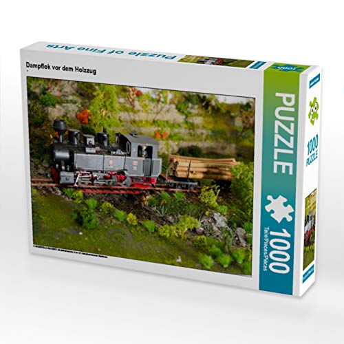 CALVENDO Puzzle Dampflok vor dem Holzzug 1000 Teile Puzzle quer | 1000 Teile Lege-Größe 64 x 48 cm Foto-Puzzle für glückliche Stunden CALVENDO Puzzle Dampflok vor dem Holzzug 1000 Teile Puzzle quer | 1000 Teile Lege-Größe 64 x 48 cm Foto-Puzzle für glückliche Stunden von CALVENDO