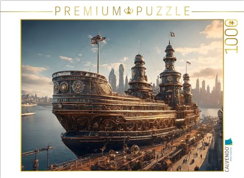 CALVENDO Puzzle Dampfschiff im Hafen | Lege-Größe cm Foto-Puzzle für glückliche Stunden von CALVENDO