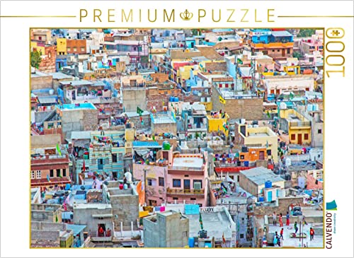CALVENDO Puzzle Das Bunte Häusermeer von Jaipur 1000 Teile Lege-Größe 64 x 48 cm Foto-Puzzle Bild von Stefan Schütter von CALVENDO