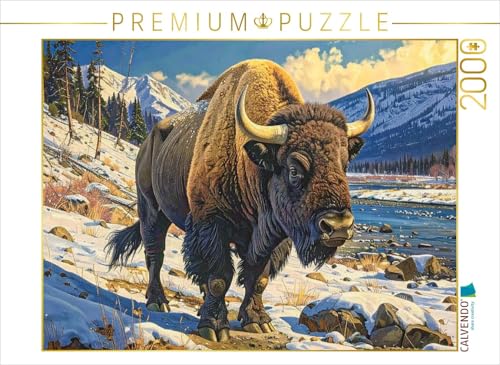 CALVENDO Puzzle Das Wisent (Bos Bonasus) ist das größte Landsäugetier Europas. Es ist knapp Einer totalen Ausrottung entgangen. | 2000 Teile Lege-Größe 90 x 67 cm Foto-Puzzle für glückliche Stunden von CALVENDO
