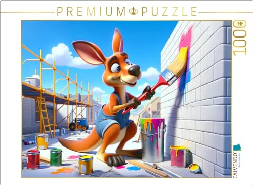 CALVENDO Puzzle Das kreative Känguru als Maler: Farbenfrohe Kunstwerke auf der Baustelle | 1000 Teile Lege-Größe 64 x 48 cm Foto-Puzzle für glückliche Stunden CALVENDO Puzzle Das kreative Känguru als Maler: Farbenfrohe Kunstwerke auf der Baustelle | 1000 Teile Lege-Größe 64 x 48 cm Foto-Puzzle für glückliche Stunden von CALVENDO