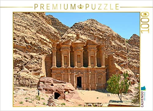 CALVENDO Puzzle Das mächtige Kloster Ed Deir ist 48 m hoch und 47 m breit 1000 Teile Lege-Größe 64 x 48 cm Foto-Puzzle Bild von Ulrich Senff von CALVENDO