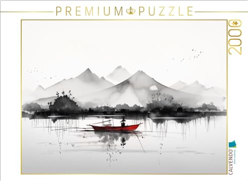 CALVENDO Puzzle Das rote Boot | 2000 Teile Lege-Größe 90 x 67 cm Foto-Puzzle für glückliche Stunden von CALVENDO