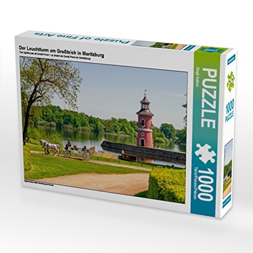 CALVENDO Puzzle Der Leuchtturm am Großteich in Moritzburg 1000 Teile Puzzle quer | 1000 Teile Lege-Größe 64 x 48 cm Foto-Puzzle für glückliche Stunden von CALVENDO