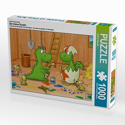 CALVENDO Puzzle Der kleine Drache 1000 Teile Lege-Größe 64 x 48 cm Foto-Puzzle Bild von katelein von CALVENDO
