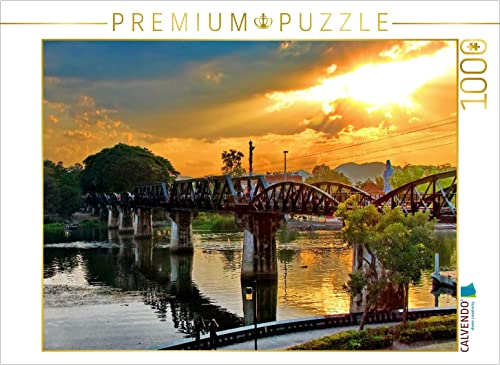 CALVENDO Puzzle Die Brücke am Kwai in Kanchanaburi, Thailand 1000 Teile Puzzle quer | Lege-Größe cm Foto-Puzzle für glückliche Stunden von CALVENDO