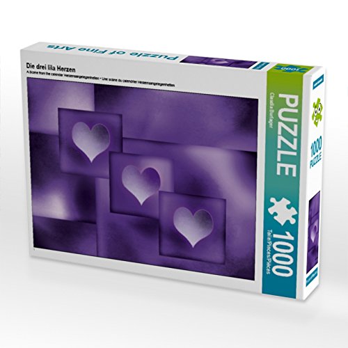 CALVENDO Puzzle Die DREI lila Herzen 1000 Teile Puzzle quer | 1000 Teile Lege-Größe 64 x 48 cm Foto-Puzzle für glückliche Stunden CALVENDO Puzzle Die DREI lila Herzen 1000 Teile Puzzle quer | 1000 Teile Lege-Größe 64 x 48 cm Foto-Puzzle für glückliche Stunden von CALVENDO