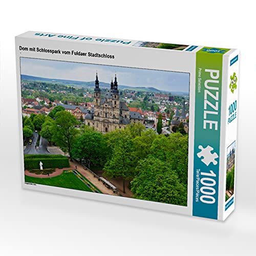 CALVENDO Puzzle Dom mit Schlosspark vom Fuldaer Stadtschloss 1000 Teile Lege-Größe 64 x 48 cm Foto-Puzzle Bild von Prime Selection Kalender von CALVENDO