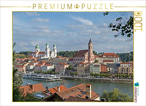 CALVENDO Puzzle Donauufer, Passau | 1000 Teile Lege-Größe 64 x 48 cm Foto-Puzzle für glückliche Stunden von CALVENDO