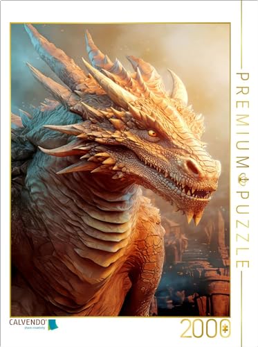 CALVENDO Puzzle Dragons et preux chevaliers | Lege-Größe cm Foto-Puzzle für glückliche Stunden von CALVENDO