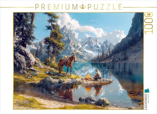 CALVENDO Puzzle EIN Abend mit einem Freund - Westernreiter am Lagerfeuer am See | 1000 Teile Lege-Größe 64 x 48 cm Foto-Puzzle für glückliche Stunden CALVENDO Puzzle EIN Abend mit einem Freund - Westernreiter am Lagerfeuer am See | 1000 Teile Lege-Größe 64 x 48 cm Foto-Puzzle für glückliche Stunden von CALVENDO