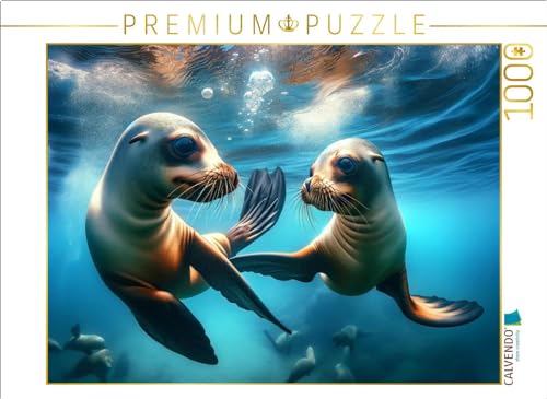 CALVENDO Puzzle EIN Bild das das spielerische Verhalten junger kalifornischer Seelöwen zeigt | 1000 Teile Lege-Größe 64 x 48 cm Foto-Puzzle für glückliche Stunden CALVENDO Puzzle EIN Bild das das spielerische Verhalten junger kalifornischer Seelöwen zeigt | 1000 Teile Lege-Größe 64 x 48 cm Foto-Puzzle für glückliche Stunden von CALVENDO