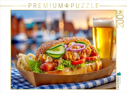 CALVENDO Puzzle EIN Hot Dog - zum Reinbeißen | 2000 Teile Lege-Größe 90 x 67 cm Foto-Puzzle für glückliche Stunden von CALVENDO
