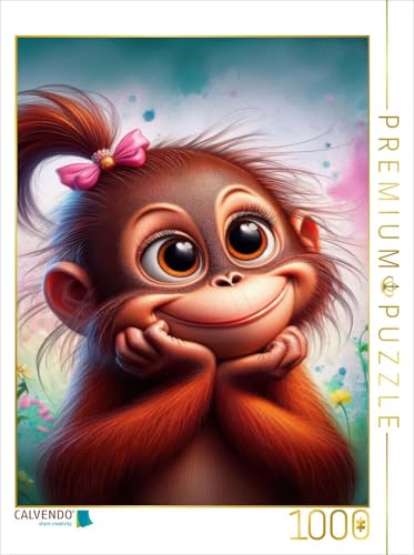 CALVENDO Puzzle EIN Kleiner orangeroter Orang Utan schaut verträumt | 1000 Teile Lege-Größe 48 x 64 cm Foto-Puzzle für glückliche Stunden CALVENDO Puzzle EIN Kleiner orangeroter Orang Utan schaut verträumt | 1000 Teile Lege-Größe 48 x 64 cm Foto-Puzzle für glückliche Stunden von CALVENDO