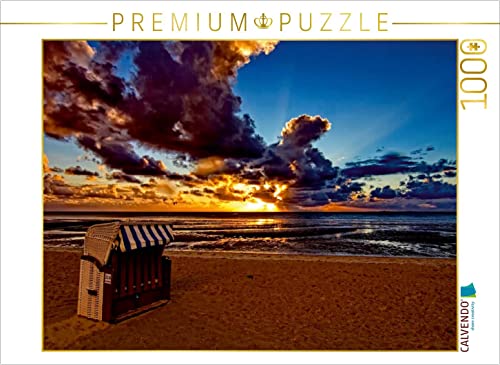 CALVENDO Puzzle EIN Motiv aus dem Kalender Sonnenuntergänge, an der Nordseeküste vor Cuxhaven | 1000 Teile Lege-Größe 64 x 48 cm Foto-Puzzle für glückliche Stunden von CALVENDO