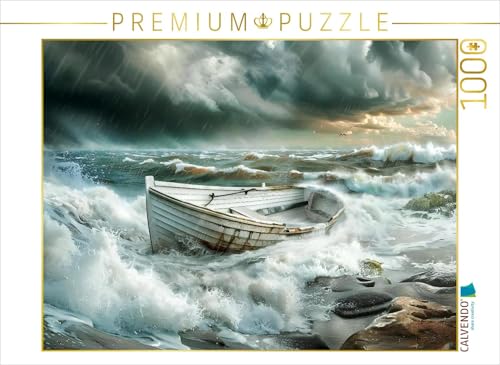 CALVENDO Puzzle EIN Motiv aus dem Kalender Sturmwarnung an der Küste | 1000 Teile Lege-Größe 64 x 48 cm Foto-Puzzle für glückliche Stunden von CALVENDO