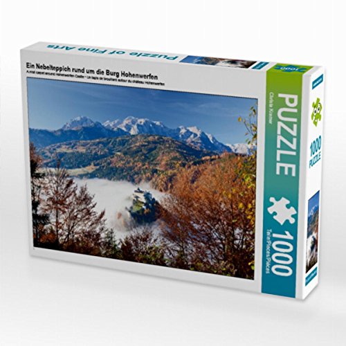 CALVENDO Puzzle EIN Nebelteppich rund um die Burg Hohenwerfen 1000 Teile Lege-Größe 64 x 48 cm Foto-Puzzle Bild von Christa Kramer von CALVENDO