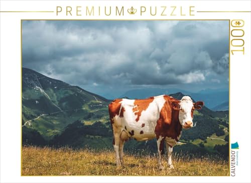 CALVENDO Puzzle Eine rotbraun-weiße Kuh Steht friedlich auf Einer Almwiese mit herrlichem Blick in die Berge | 1000 Teile Lege-Größe 64 x 48 cm Foto-Puzzle für glückliche Stunden CALVENDO Puzzle Eine rotbraun-weiße Kuh Steht friedlich auf Einer Almwiese mit herrlichem Blick in die Berge | 1000 Teile Lege-Größe 64 x 48 cm Foto-Puzzle für glückliche Stunden von CALVENDO