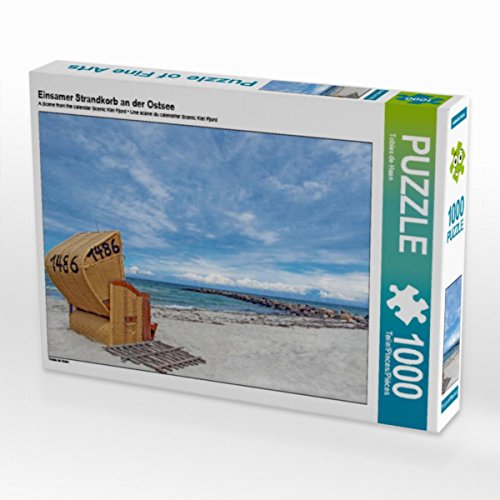 CALVENDO Puzzle Einsamer Strandkorb an der Ostsee 1000 Teile Lege-Größe 64 x 48 cm Foto-Puzzle Bild von www.Fotografie-Dehaan.de von CALVENDO