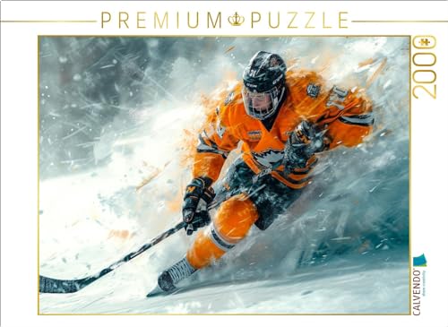 CALVENDO Puzzle Eishockey, Schlittschuhläuferische Geschicklichkeit | 2000 Teile Lege-Größe 90 x 67 cm Foto-Puzzle für glückliche Stunden von CALVENDO