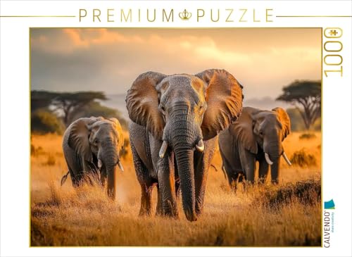 CALVENDO Puzzle Elefanten | 1000 Teile Lege-Größe 64 x 48 cm Foto-Puzzle für glückliche Stunden von CALVENDO