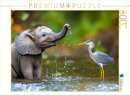 CALVENDO Puzzle Elefanten | 2000 Teile Lege-Größe 90 x 67 cm Foto-Puzzle für glückliche Stunden von CALVENDO