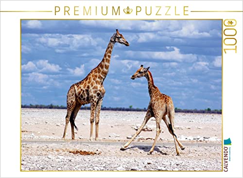 CALVENDO Puzzle Etosha Giraffen 1000 Teile Puzzle quer | 1000 Teile Lege-Größe 64 x 48 cm Foto-Puzzle für glückliche Stunden von CALVENDO