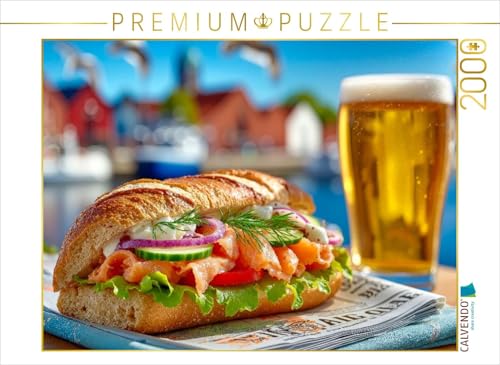CALVENDO Puzzle Etwas Skandinavisches gefällig - EIN Lachs-Sandwich | 2000 Teile Lege-Größe 90 x 67 cm Foto-Puzzle für glückliche Stunden von CALVENDO
