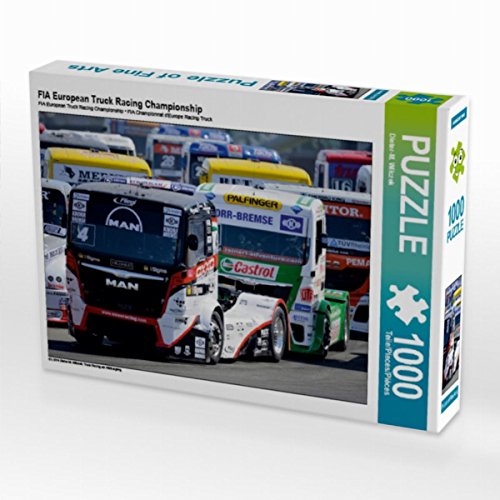 CALVENDO Puzzle European Truck Racing Championship 1000 Teile Puzzle quer | 1000 Teile Lege-Größe 64 x 48 cm Foto-Puzzle für glückliche Stunden von CALVENDO