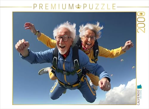CALVENDO Puzzle Fallschirmsprung | 2000 Teile Lege-Größe 90 x 67 cm Foto-Puzzle für glückliche Stunden von CALVENDO
