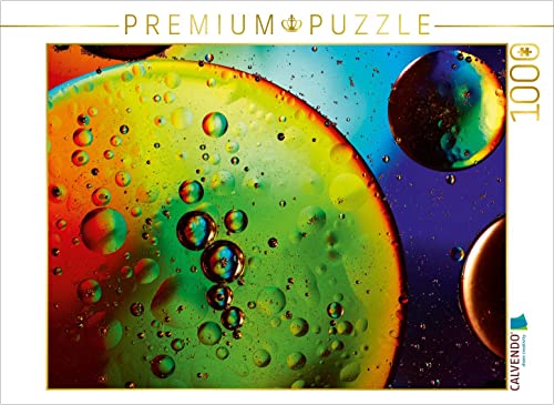 CALVENDO Puzzle Farbrausch mit Öl und Wasser 10 1000 Teile Puzzle quer | 1000 Teile Lege-Größe 64 x 48 cm Foto-Puzzle für glückliche Stunden von CALVENDO