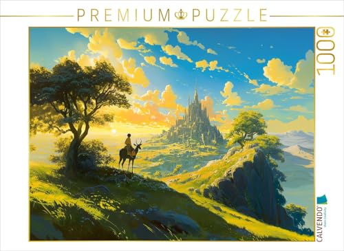 CALVENDO Puzzle Fast am Ziel - Reiter in Amine Landschaft | 1000 Teile Lege-Größe 64 x 48 cm Foto-Puzzle für glückliche Stunden von CALVENDO
