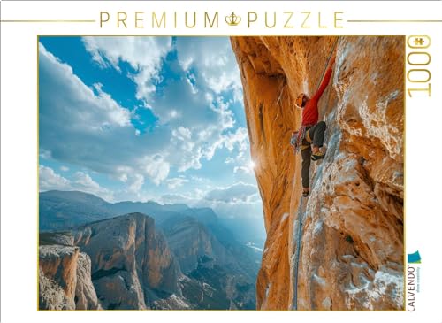 CALVENDO Puzzle Felsenfest: Leidenschaft im Aufstieg - Freeclimbing | 1000 Teile Lege-Größe 64 x 48 cm Foto-Puzzle für glückliche Stunden von CALVENDO