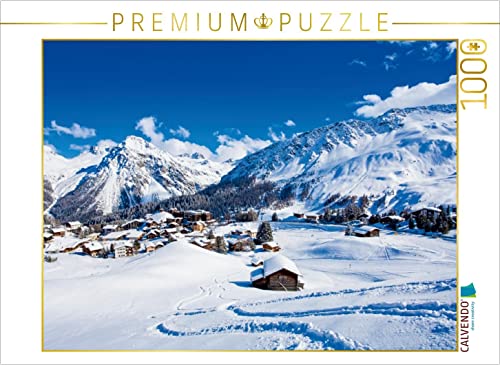 CALVENDO Puzzle Ferienort Arosa im Schanfigg Tal 1000 Teile Puzzle quer | 1000 Teile Lege-Größe 64 x 48 cm Foto-Puzzle für glückliche Stunden von CALVENDO
