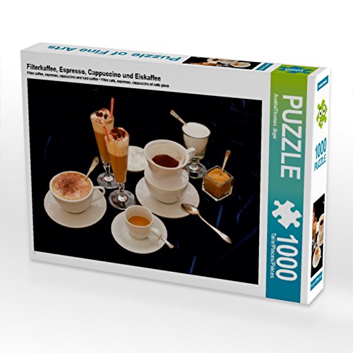 CALVENDO Puzzle Filterkaffee, Espresso, Cappuccino und Eiskaffee 1000 Teile Puzzle quer | 1000 Teile Lege-Größe 64 x 48 cm Foto-Puzzle für glückliche Stunden von CALVENDO